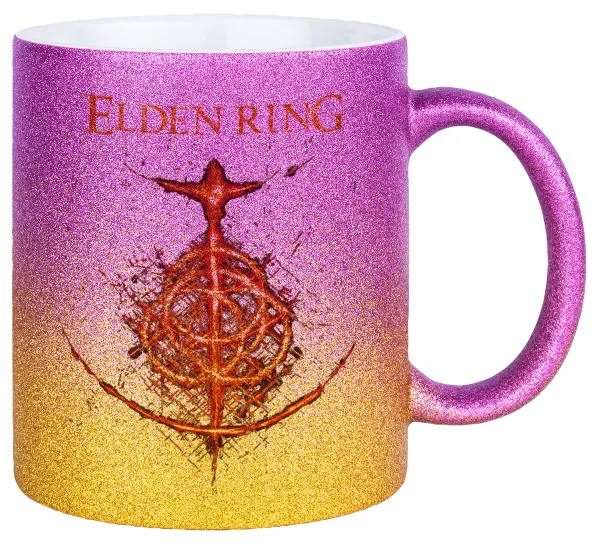 Elden Ring — Gold/pink glitter mug, ceramic, 330ml