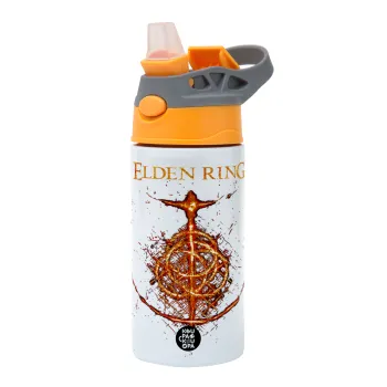 Elden Ring, Παιδικό παγούρι θερμό, ανοξείδωτο, με καλαμάκι ασφαλείας, Πορτοκαλί/Γκρι (360ml) BPA-FREE