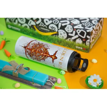 Elden Ring, Πασχαλινή Λαμπάδα με Travel Tumbler θερμό με διπλό καπάκι (600ml, BPA free) & κερί αρωματικό πλακέ (30cm) (ΤΙΡΚΟΥΑΖ)