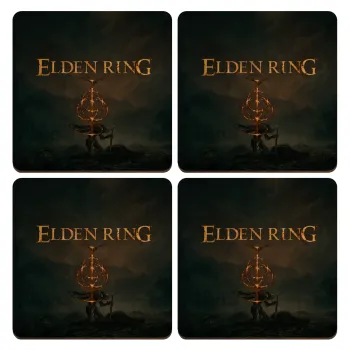 Elden Ring, ΣΕΤ x4 Σουβέρ ξύλινα τετράγωνα plywood (9cm)
