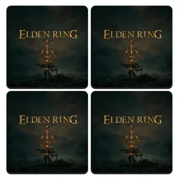 Elden Ring, ΣΕΤ 4 Σουβέρ ξύλινα τετράγωνα (9cm)