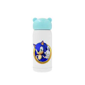 Sonic the hedgehog, Γαλάζιο ανοξείδωτο παγούρι θερμό (Stainless steel), 320ml