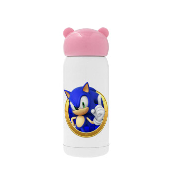 Sonic the hedgehog, Ροζ ανοξείδωτο παγούρι θερμό (Stainless steel), 320ml