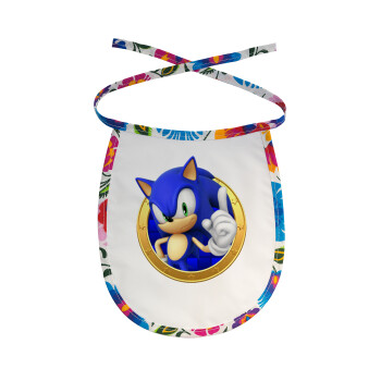 Sonic the hedgehog, Σαλιάρα μωρού αλέκιαστη με κορδόνι Χρωματιστή