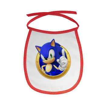 Sonic the hedgehog, Σαλιάρα μωρού αλέκιαστη με κορδόνι Κόκκινη