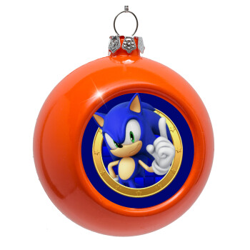 Sonic the hedgehog, Orange Christmas tree ornament bauble 8cm