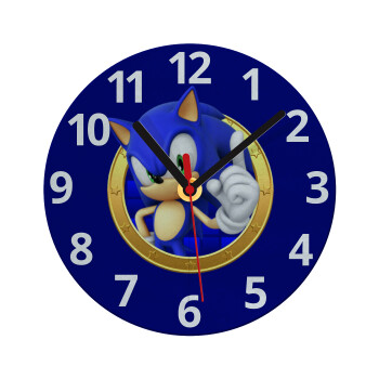 Sonic the hedgehog, Ρολόι τοίχου γυάλινο (20cm)