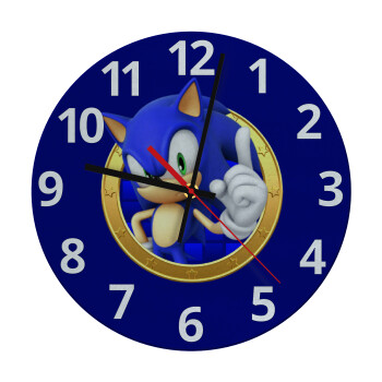 Sonic the hedgehog, Ρολόι τοίχου γυάλινο (30cm)
