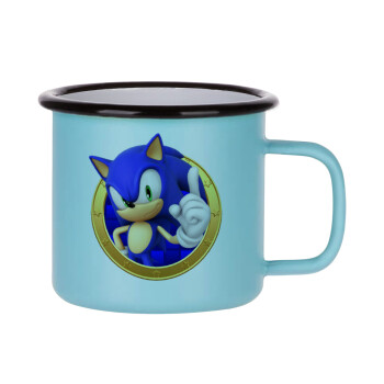 Sonic the hedgehog, Κούπα Μεταλλική εμαγιέ ΜΑΤ σιέλ 360ml