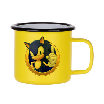Sonic the hedgehog, Κούπα Μεταλλική εμαγιέ ΜΑΤ Κίτρινη 360ml