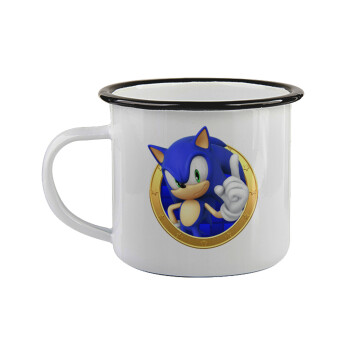 Sonic the hedgehog, Κούπα εμαγιέ με μαύρο χείλος 360ml