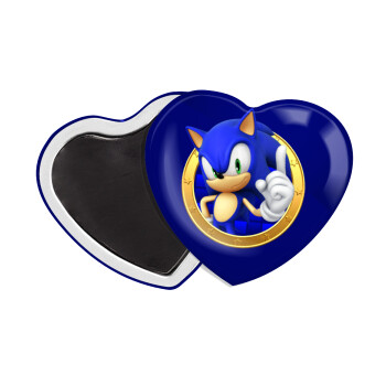 Sonic the hedgehog, Μαγνητάκι καρδιά (57x52mm)