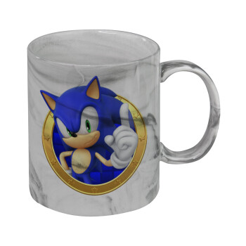 Sonic the hedgehog, Mug ceramic marble style, 330ml