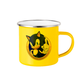 Sonic the hedgehog, Κούπα Μεταλλική εμαγιέ Κίτρινη 360ml