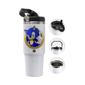 Sonic the hedgehog, Θερμός Ανοξείδωτο 30oz με χερούλι