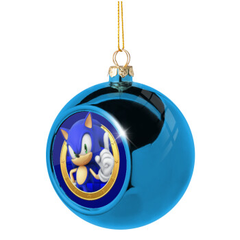 Sonic the hedgehog, Χριστουγεννιάτικη μπάλα δένδρου Μπλε 8cm