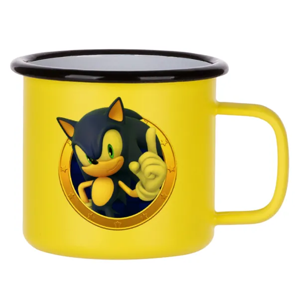 Sonic the hedgehog — Metallic enamel MATT Yellow cup 360ml