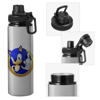 Sonic the hedgehog, Metallic water bottle with safety cap, 850ml aluminum