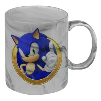 Sonic the hedgehog, Κούπα κεραμική, marble style (μάρμαρο), 330ml