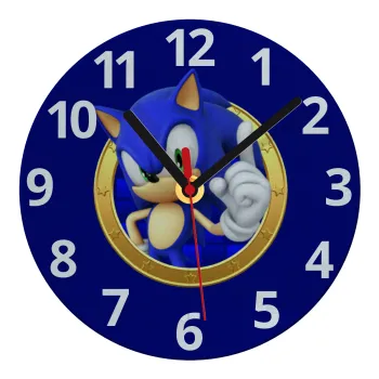 Sonic the hedgehog, Ρολόι τοίχου γυάλινο (20cm)