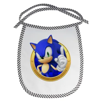 Sonic the hedgehog, Σαλιάρα μωρού αλέκιαστη με κορδόνι Μαύρη