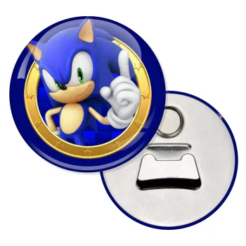 Sonic the hedgehog, Μαγνητάκι και ανοιχτήρι μπύρας στρογγυλό διάστασης 5,9cm