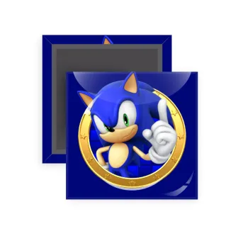 Sonic the hedgehog, Μαγνητάκι ψυγείου τετράγωνο διάστασης 5x5cm