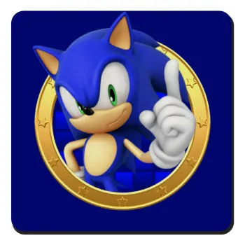 Sonic the hedgehog, Τετράγωνο μαγνητάκι ξύλινο 9x9cm