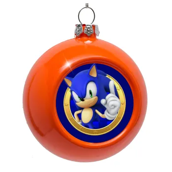 Sonic the hedgehog, Orange Christmas tree ornament bauble 8cm