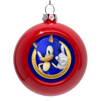 Sonic the hedgehog, Red Christmas tree ornament bauble 8cm
