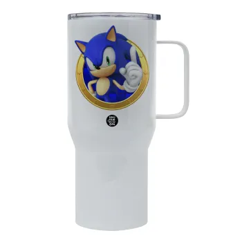 Sonic the hedgehog, Mega Stainless steel Tumbler with lid, double wall 750L