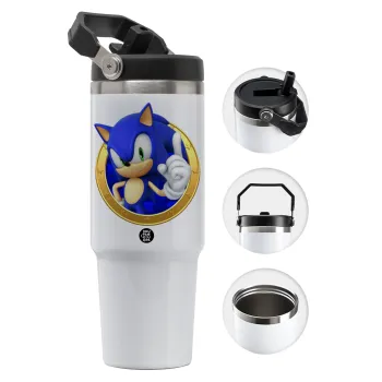 Sonic the hedgehog, Θερμός Ανοξείδωτο 30oz με χερούλι