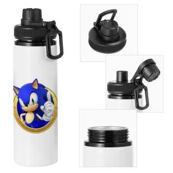 Sonic the hedgehog, Metal water bottle with safety cap, aluminum 850ml