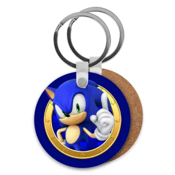 Sonic the hedgehog, Μπρελόκ Ξύλινο στρογγυλό MDF Φ5cm