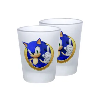Sonic the hedgehog, Σφηνοπότηρα γυάλινα 45ml του πάγου (2 τεμάχια)