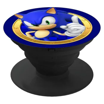 Sonic the hedgehog, Phone Holders Stand  Black Hand-held Mobile Phone Holder