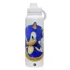 1L Stainless Steel Thermal Bottle with Phone Holder & Double Wall Insulation