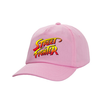 Street fighter, Καπέλο παιδικό casual μπειζμπολ, 100% Βαμβακερό Twill, ΡΟΖ (ΒΑΜΒΑΚΕΡΟ, ΠΑΙΔΙΚΟ, ONE SIZE)
