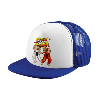 Street fighter, Καπέλο παιδικό Soft Trucker με Δίχτυ Blue/White 