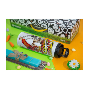 Street fighter, Πασχαλινή Λαμπάδα με Travel Tumbler θερμό με διπλό καπάκι (600ml, BPA free) & κερί αρωματικό πλακέ (30cm) (ΤΙΡΚΟΥΑΖ)