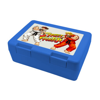 Street fighter, Children's cookie container BLUE 185x128x65mm (BPA free plastic)
