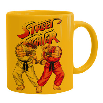 Street fighter, Κούπα, κεραμική κίτρινη, 330ml