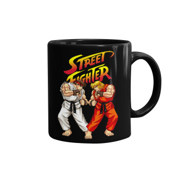 Street fighter, Mug black, ceramic, 330ml