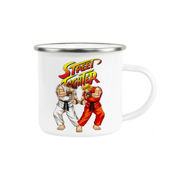 Street fighter, Metallic enamel cup white 360ml