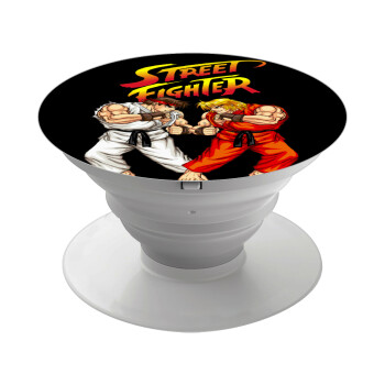 Street fighter, Phone Holders Stand  White Hand-held Mobile Phone Holder