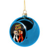 Στολίδι Χριστουγεννιάτικη μπάλα δένδρου Μπλε 8cm