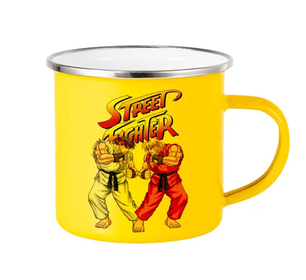 Street fighter — Yellow Enamel Metallic Cup 360ml