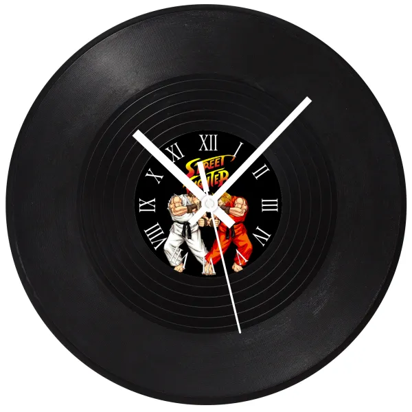 Street fighter — Vinyl record wall clock (30cm)