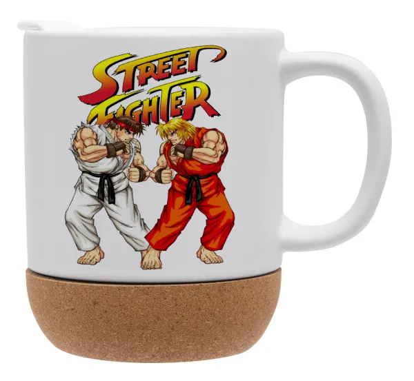 Street fighter — Ceramic coffee mug Cork (MAT), 330ml