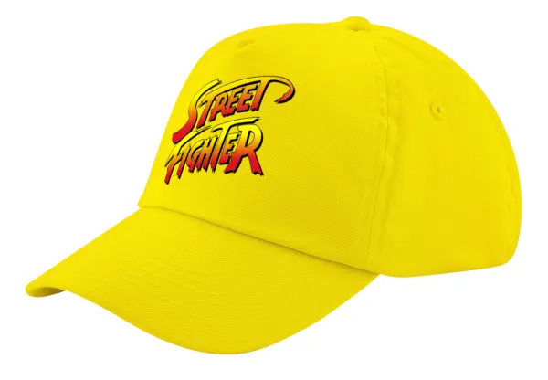 Street fighter — Child's Baseball Cap, 100% Cotton Twill, Yellow (COTTON, CHILD, UNISEX, ONE SIZE)